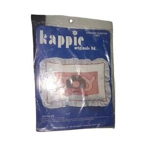Kappie Originals LTD 1982 Chicken Scratch C1604 Joy Pillow 13"x18" Vintage